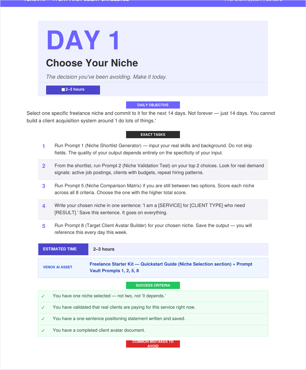Venox AI Freelance Growth System